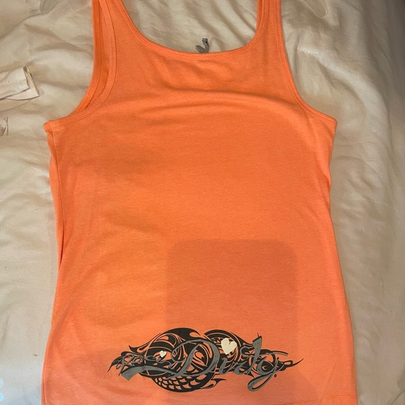 Cute summer neon orange tank top - Picture 2 of 2